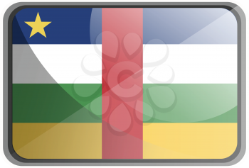 Vector illustration of Central African Republic flag on white background.