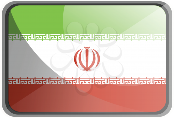 Vector illustration of Iran flag on white background.