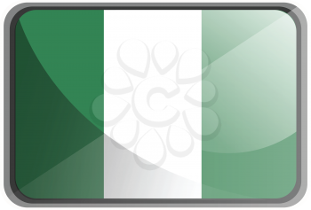 Vector illustration of Nigeria flag on white background.