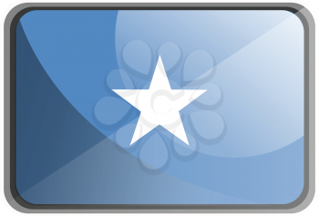 Vector illustration of Somalia flag on white background.