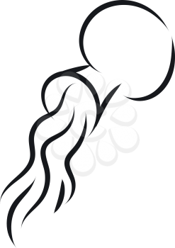 Simple black and white tattoo sketch of aquarius horoscope sign vector illustration 