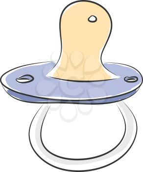 Baby pacifier simple vector illustration on white background 