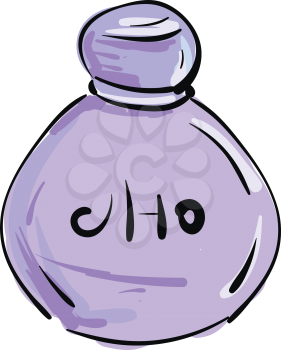 Violet parfume bottle vector illustration on white background 