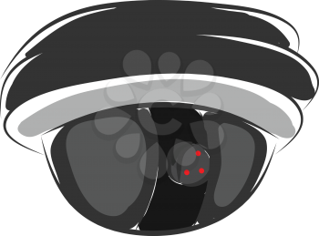 Surveillance camera for security tracking illustration color vector on white background