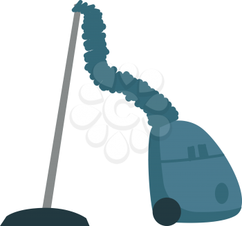 Blue vacuum cleaner illustration color vector on white background