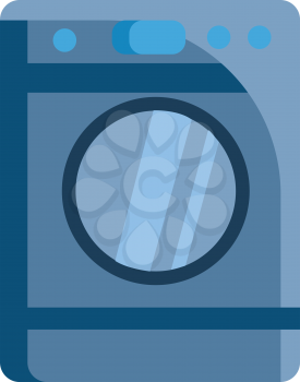 Washing machine simple image illustration color vector on white background
