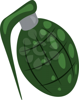 An army hand grenade used for explosion vector color drawing or illustration 