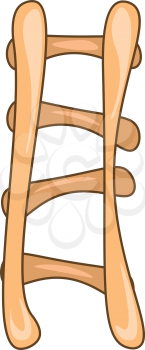 A wooden steps used for climbing is called ladder vector color drawing or illustration 