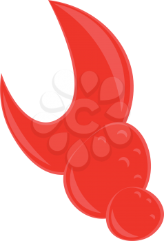 Lobster claw a special seafood delicacy vector color drawing or illustration 