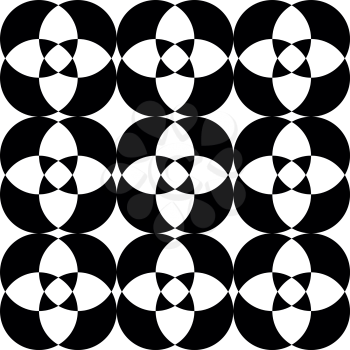 A astonishing black and white kaleidoscopic pattern vector color drawing or illustration 