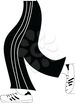 Black and white tracksuit illustration color vector on white background