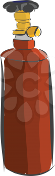 Brown gas bottle vector illustration on white background 