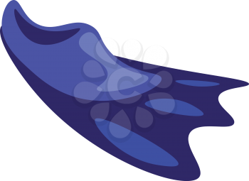 A blue fin scarf vector color drawing or illustration