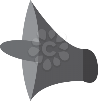 A gray horn loudspeaker vector color drawing or illustration