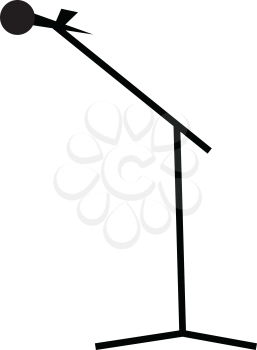 A mic on a tripod boom stand vector color drawing or illustration