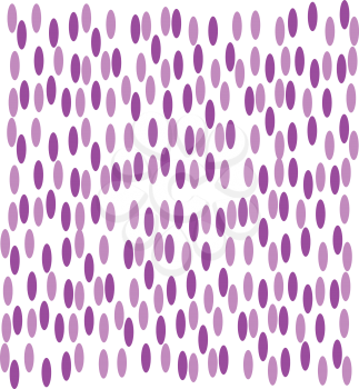 A design of pink and purple ovals arranged in a random pattern vector color drawing or illustration