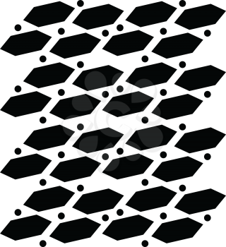 An image made up of hexagons that are surrounded by black circles vector color drawing or illustration