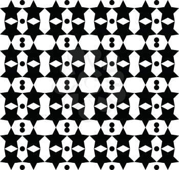 A pattern containing stars and many circles drawn in a sequential manner vector color drawing or illustration