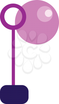 An image of a bubble blowing toy and a pink bubble vector color drawing or illustration