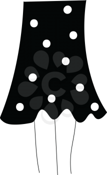 Simple black skirt vector illustration on white background