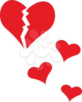 Group of hearts illustration vector on white background