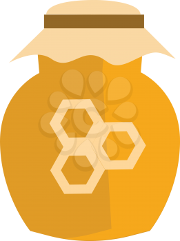 Honey in a jar illustration vector on white background