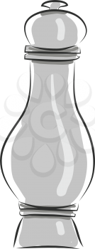 Grey pepper jar animation illustration vector on white background