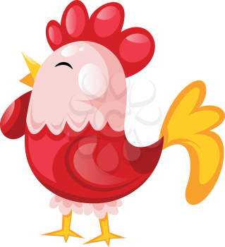 Hen as a symbol for Chinese New Year illustration vector on white background
