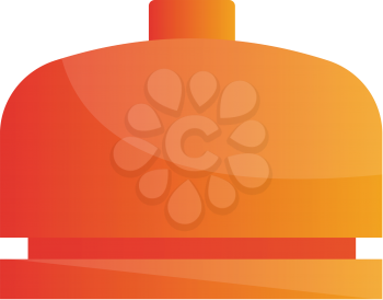 Orange bell simple vector illustration on a white background