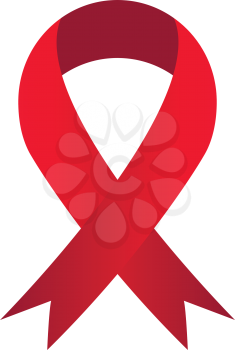 Red ribbon vector illustration on a white background