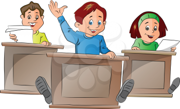 Kids in School, vector illustration