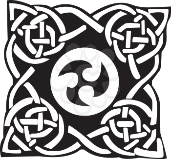 A vector illustration of a Celtic pattern and knot