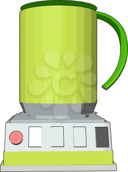 Simple vector illustration of an yellow blender white background