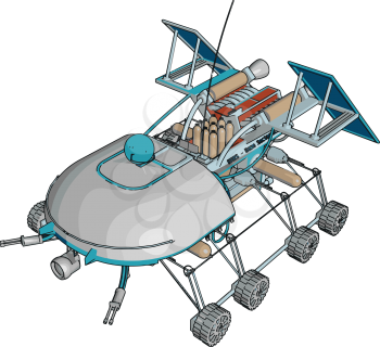 Planet explorer vehicle vector illustration on white background