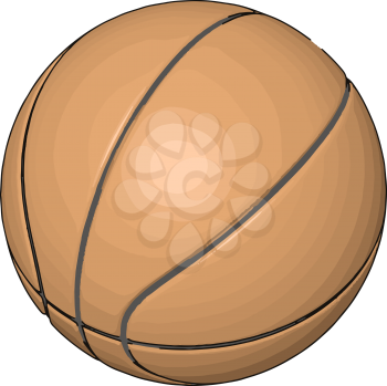 Orange basketball ball vector illustration on white background