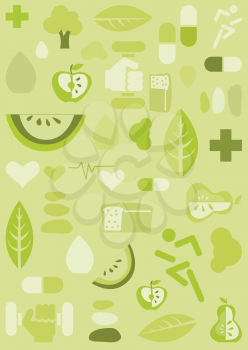 Health background, vector illustration