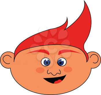 Ginger boy vector illustration 