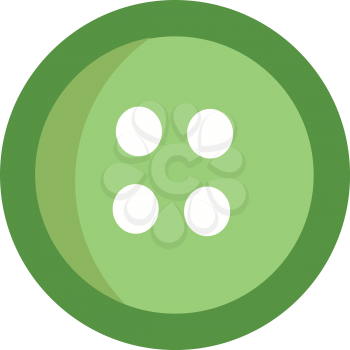 Green sewing button vector illustration 