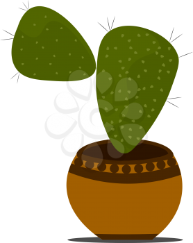 Cactus in the pot vector illustration 