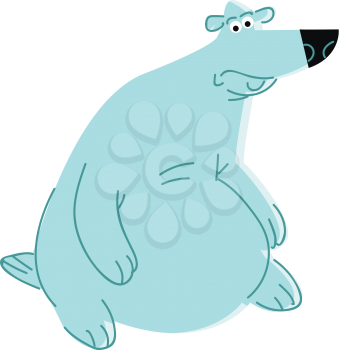 A cute polar bear vector or color illustration