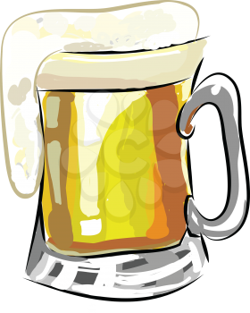 A beer mug vector or color illustration
