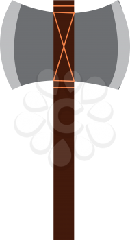 A double headed axe vector or color illustration