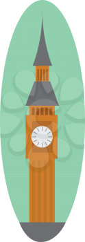 Big Ben of London vector or color illustration