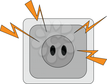 Electric plug illustration vector on white background 