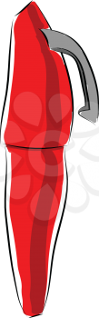 Red pen illustration vector on white background 