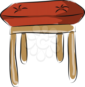 Small chair illustration vector on white background 