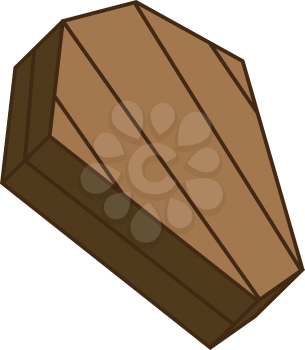 A funerary coffin box vector or color illustration