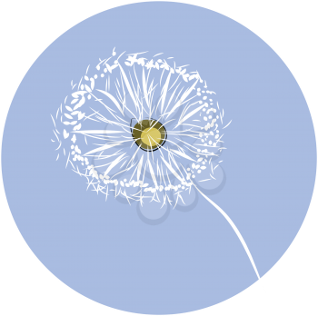 Clipart of dandelion flower vector or color illustration