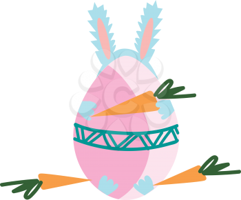 Colorful Easter decoration vector or color illustration