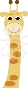 A happy giraffe vector or color illustration